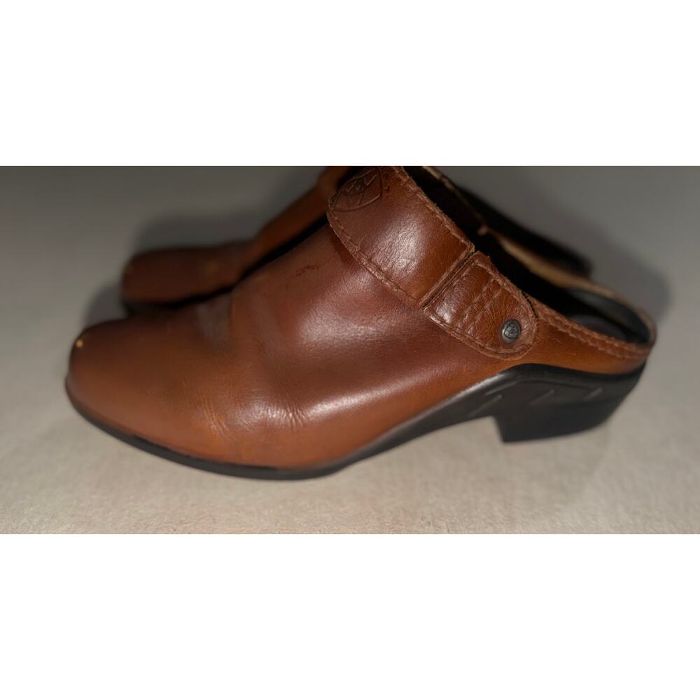 Ariat women’s brown leather mules shoes - Picture 2 of 16